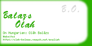 balazs olah business card