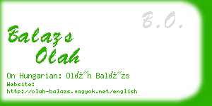 balazs olah business card